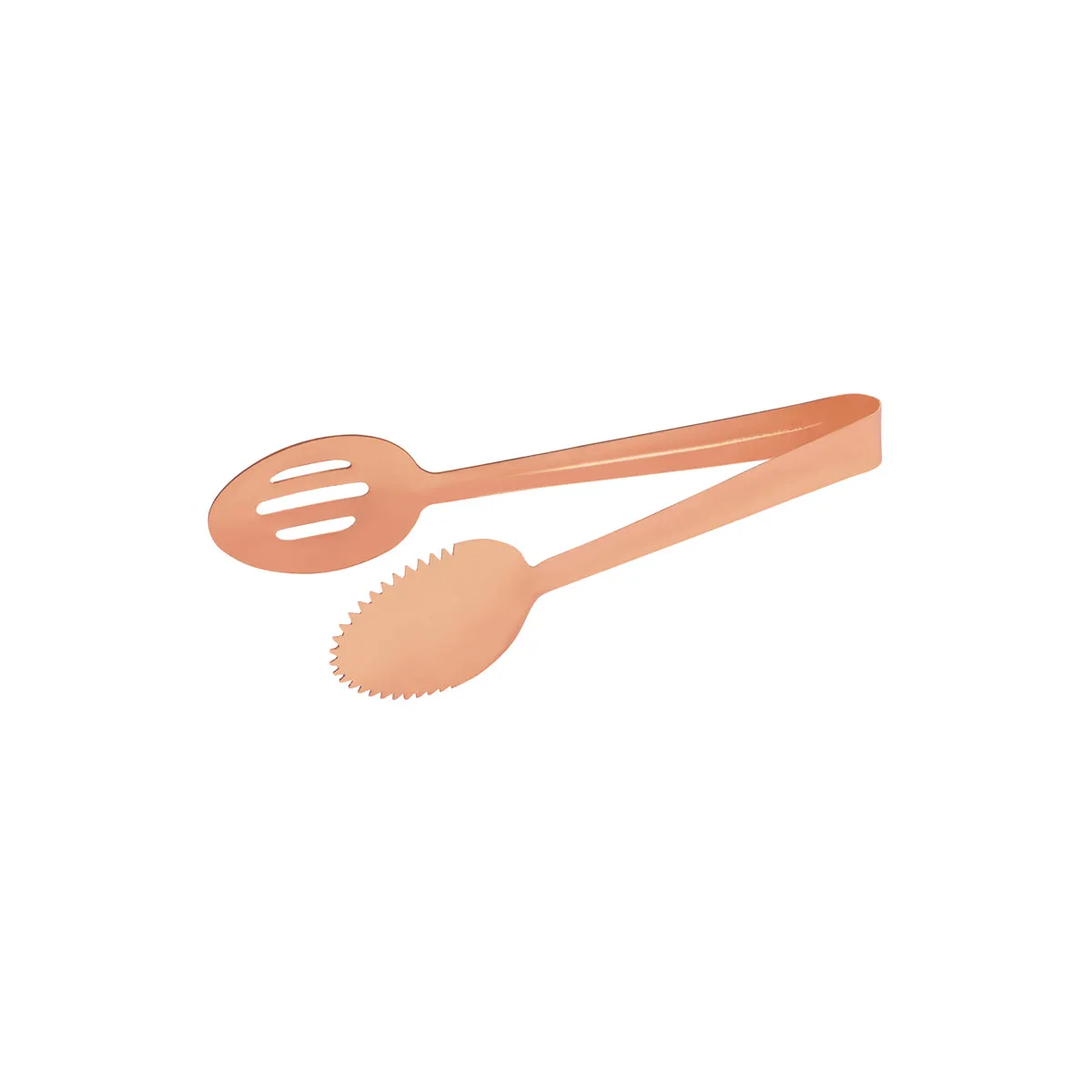 TABLEKRAFT SPOON TONGS 1 SIDE SLOTTED 1pc COPPER 245mm (*70274-C*) = 1 X EACH