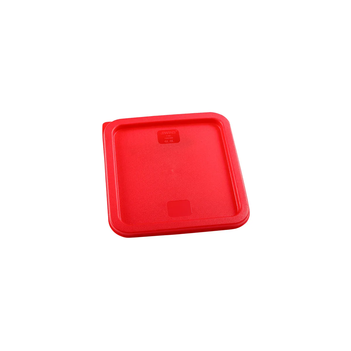 JIWINS LID FOR SQUARE 6/8lt CONTAINER RED PE 230x230x16mm (*JW-P-081*) = PACK OF 12 X EACHES