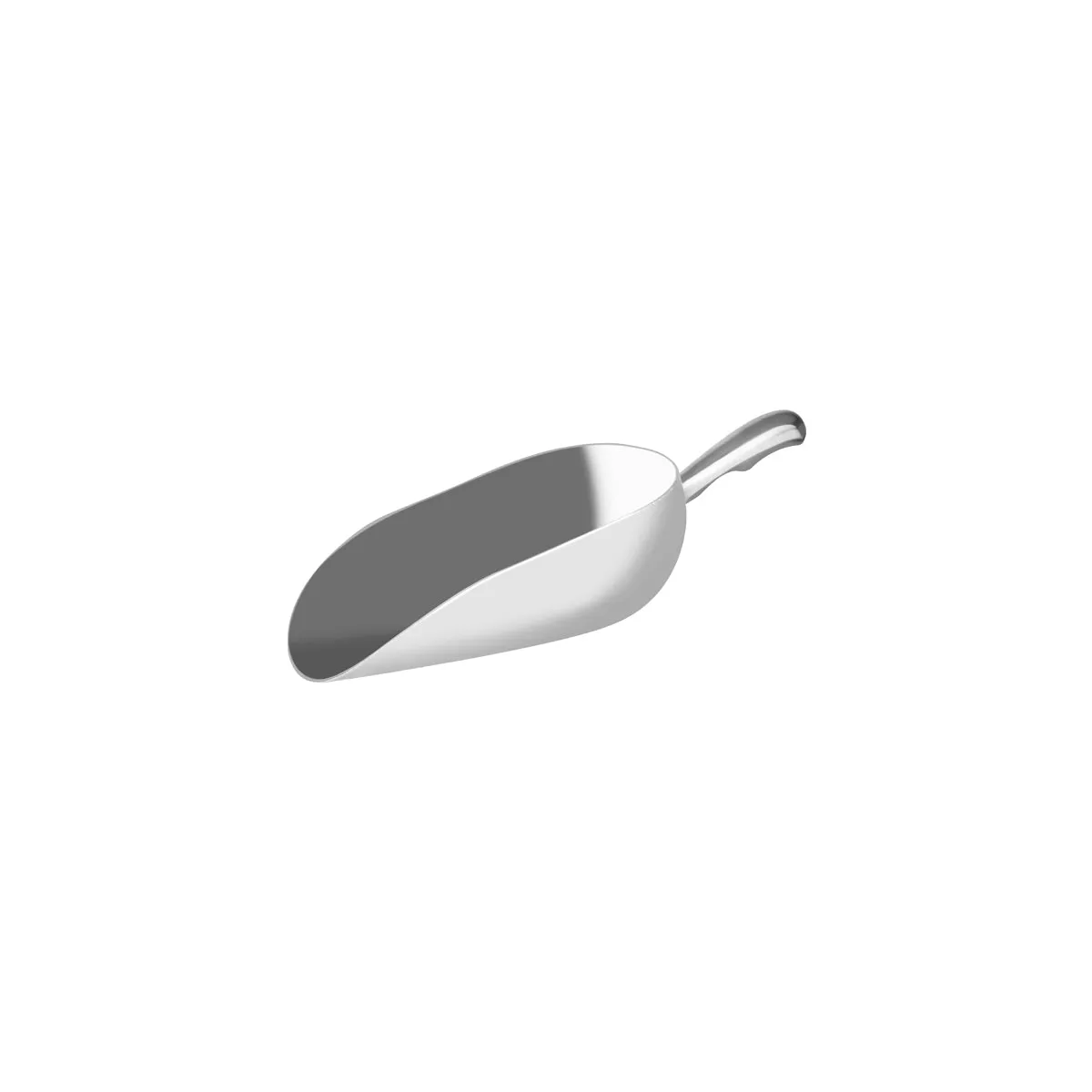 CHEF INOX ROUND SCOOP ALUMINIUM 230x120mm 1070ml/38oz (*66023*) = 1 X EACH