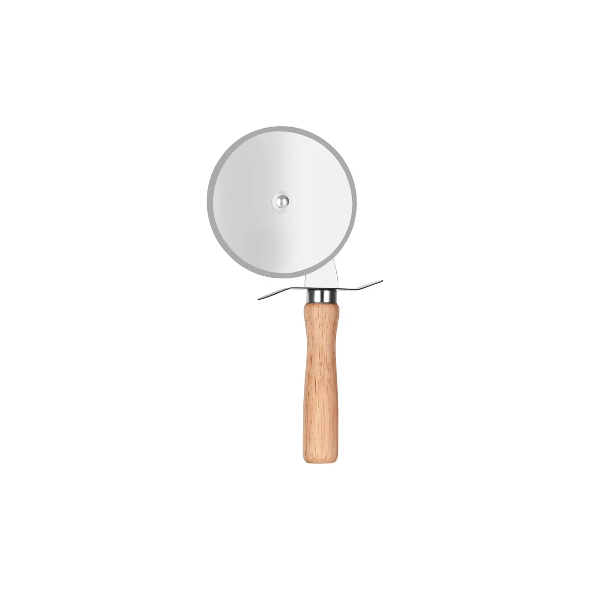 CHEF INOX PIZZA CUTTER 18/0 WHEEL w/WOOD HDL 100mm (*06281*) = 1 X EACH