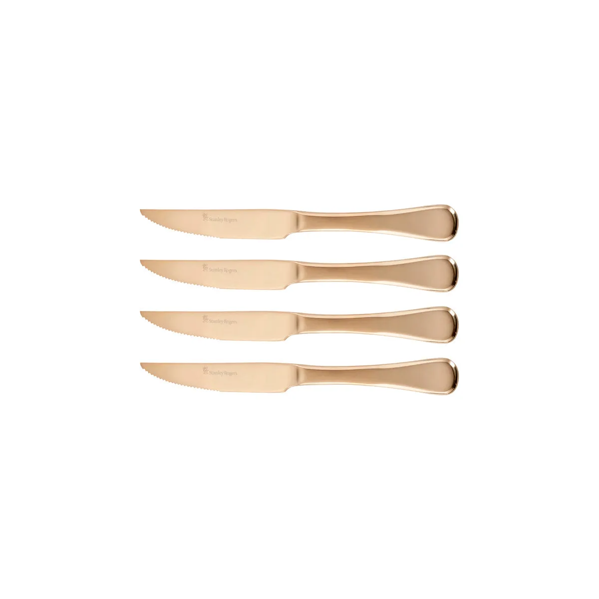 STANLEY ROGERS CHELSEA GOLD STEAK KNIVES 4PC SET (*SR50845*) = PACK OF 6 X SETS