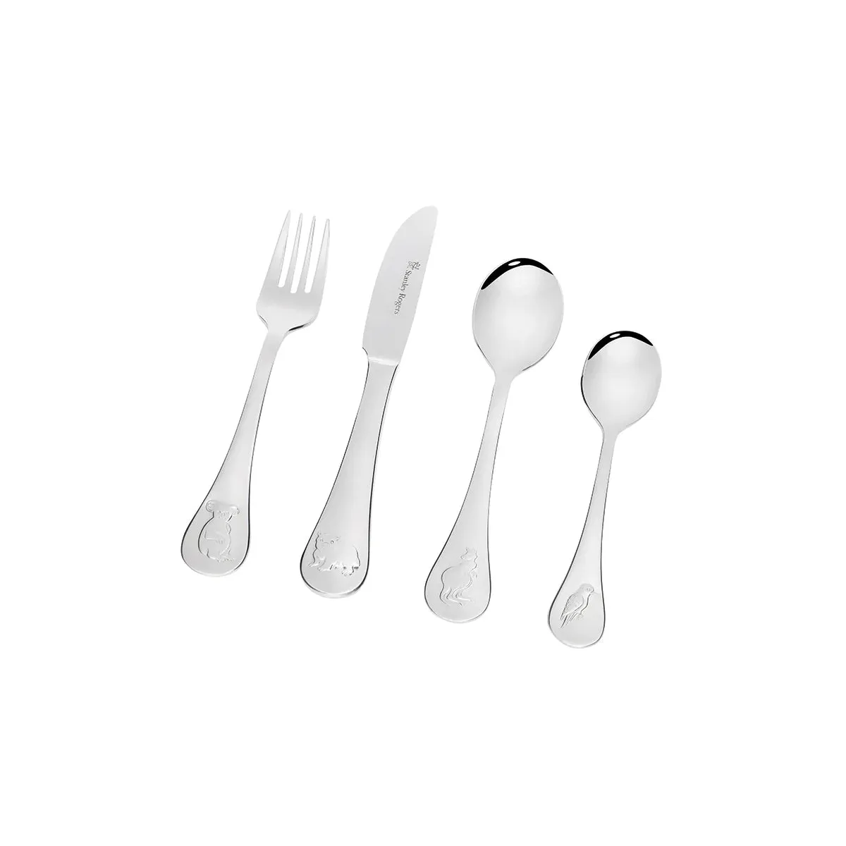 STANLEY ROGERS CHILDRENS CUTLERY AUSTRALIAN ANIMALS 4PC SET (*SR50622*) = PACK OF 8 X SETS