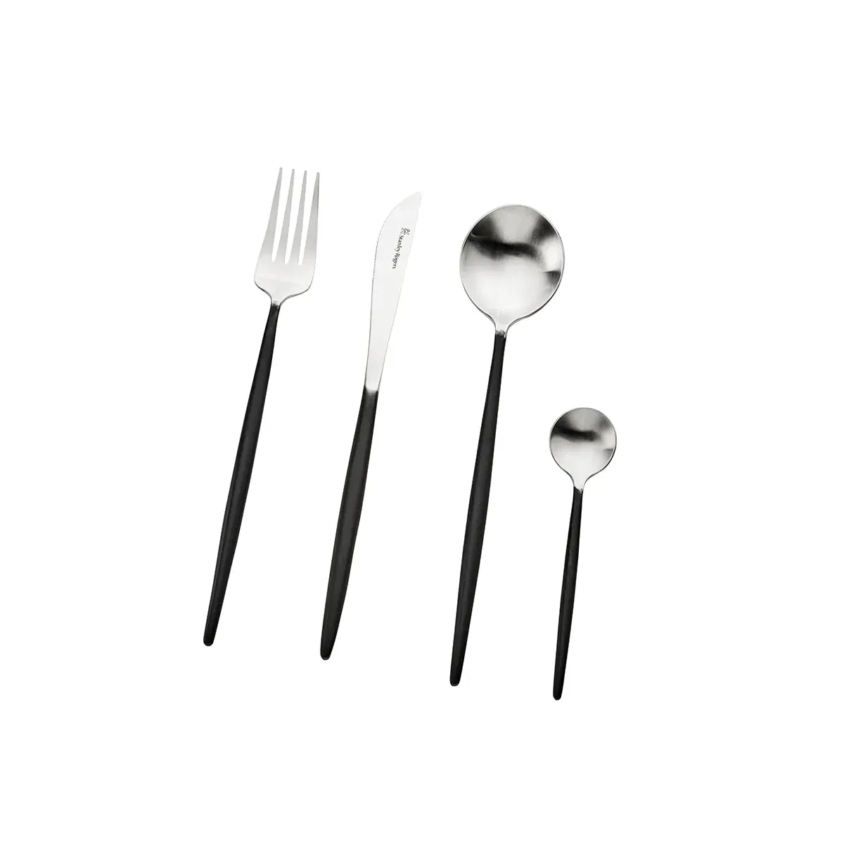 STANLEY ROGERS PIPER BLACK CUTLERY SET 16pc (*SR50753*) = PACK OF 4 X SETS
