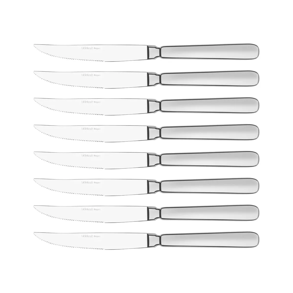 TABLEKRAFT BOGART STEAK KNIVE SET 8pc SOLID S/S 245mm (*18500-118*) = 1 X SET