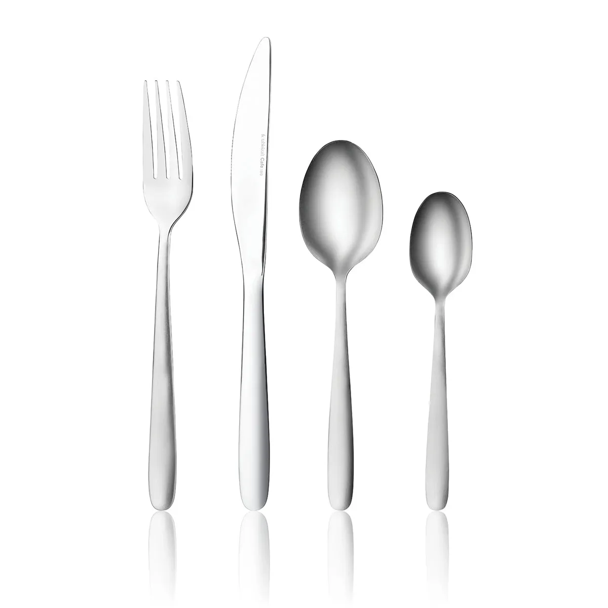 TABLEKRAFT CAFE CUTLERY SET 32pc 18/0 COMPLETE BOXED SET (*15800-32C*) = PACK OF 6 X SETS