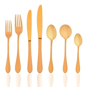 TABLEKRAFT SOHO GOLD CUTLERY SET 56pc 18/10 (*13200-56*) = 1 X SET