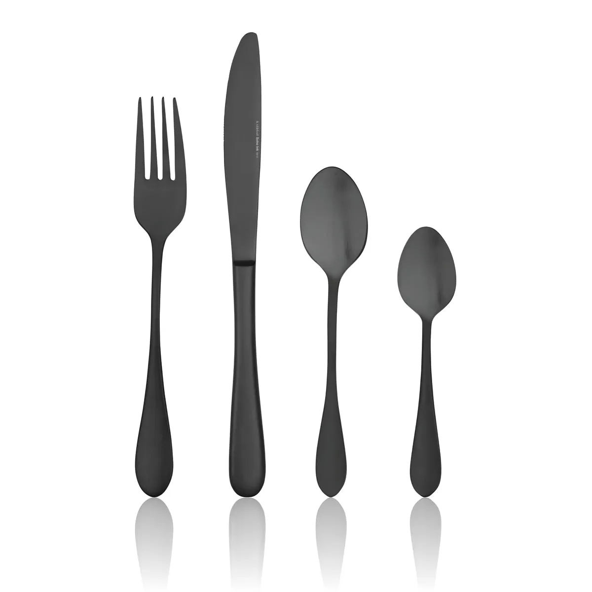 TABLEKRAFT SOHO INK CUTLERY SET 16pc 18/10 (*13000-16*) = 1 X SET