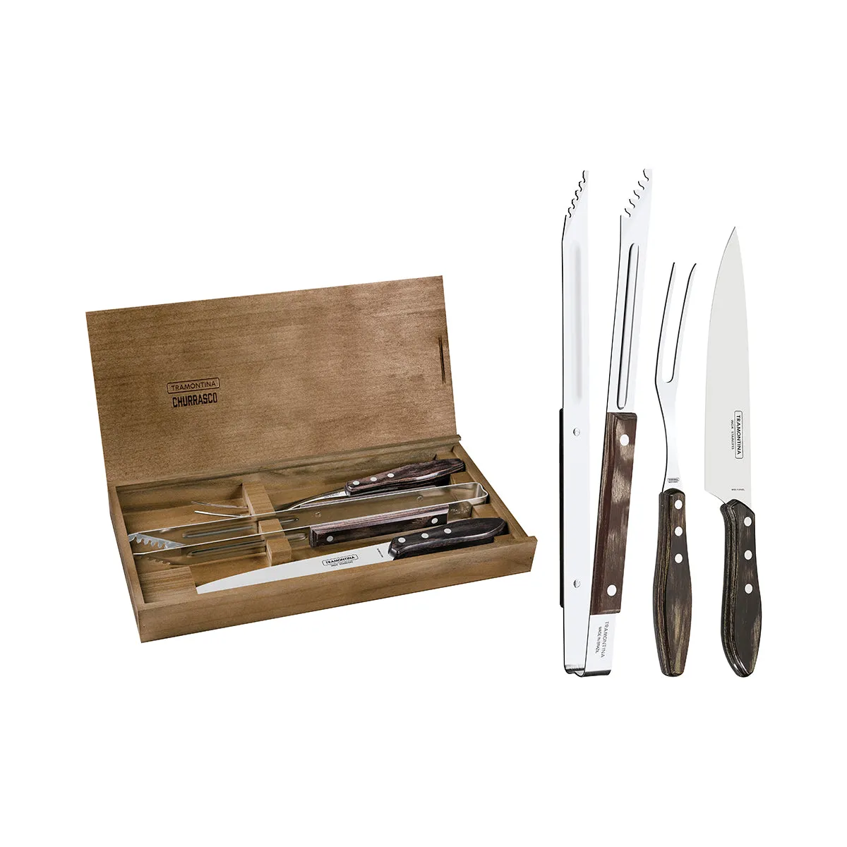 CHURRASCO PREMIUM FSC CERTIFIED 3PCS CAMPERIA CARVING SET (*TM29899/559*) =  1 X SET