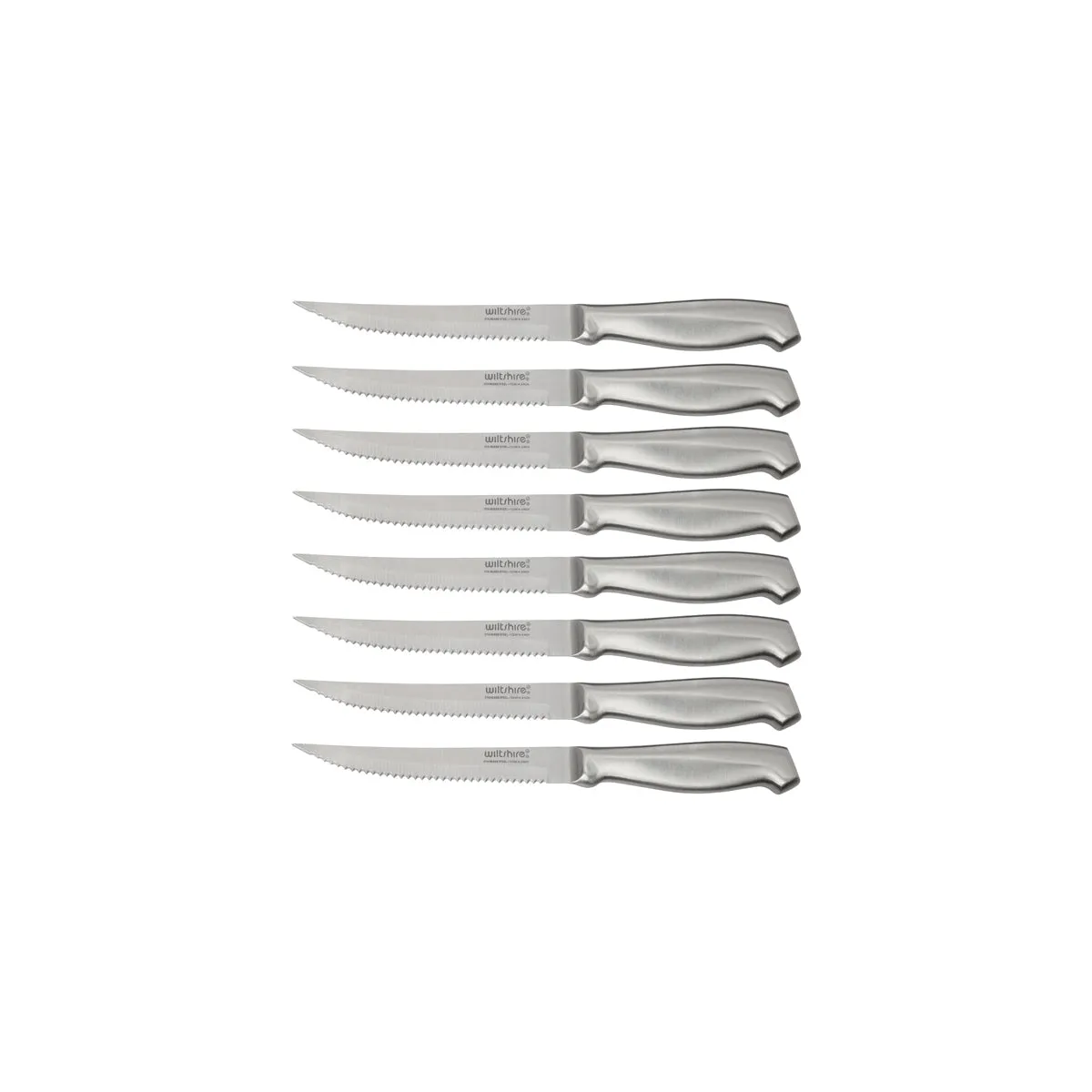 WILTSHIRE STAINLESS STEEL STEAK KNIFE SET 8PC (*WLTW1086*) = PACK OF 8 X SETS