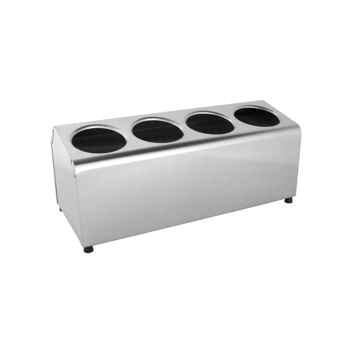 CHEF INOX CUTLERY CYLINDER HOLDER S/S 4 HOLE 1x4 DIA104mm (*05243*) = 1 X EACH