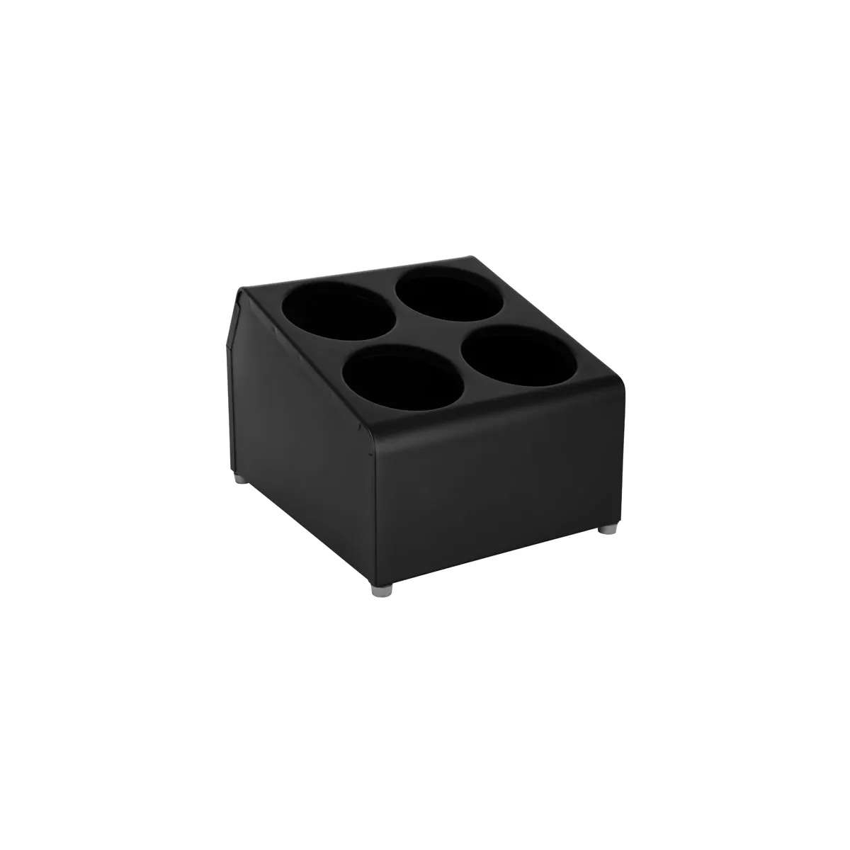 CHEF INOX CUTLERY CYLINDER HOLDER S/S BLK 4 HOLE 2x2 104mm (*05242*) = 1 X EACH
