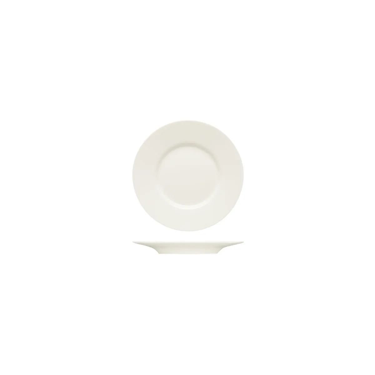 BAUSCHER PURITY FLAT PLATE w/RIM 170mm (*BHS6690017*) = PACK OF 12 X EACHES