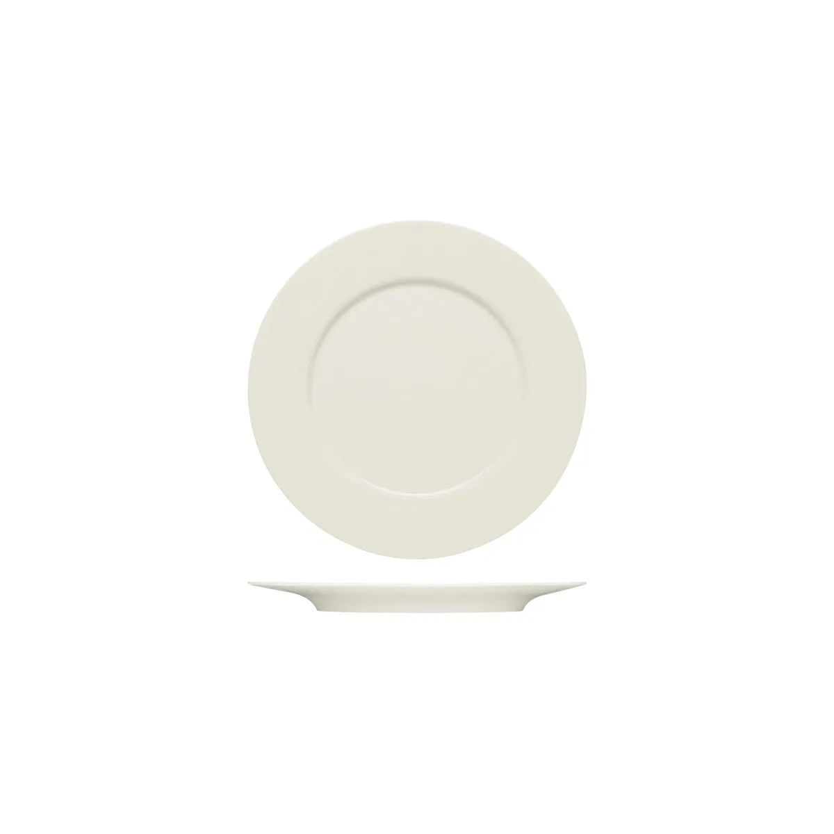 BAUSCHER PURITY FLAT PLATE w/RIM 220mm (*BHS6690022*) = PACK OF 6 X EACHES