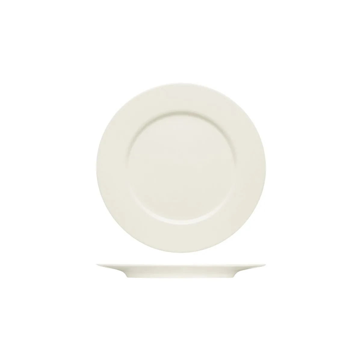 BAUSCHER PURITY FLAT PLATE w/RIM 260mm (*BHS6690026*) = PACK OF 6 X EACHES