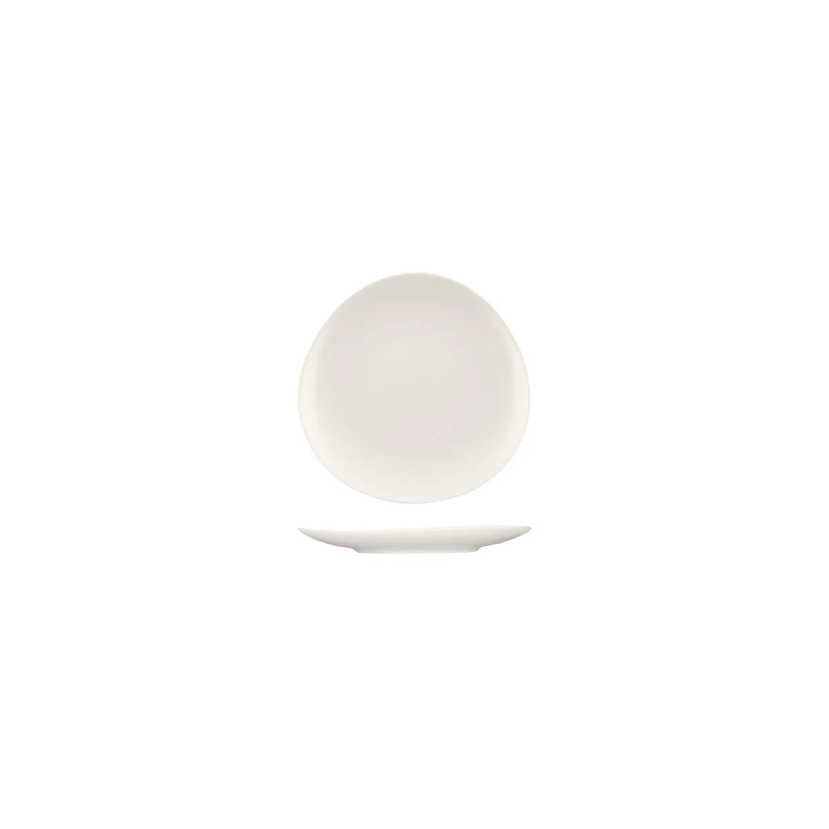 BAUSCHER PURITY ASYMMETRIC COUPE PLATE 160mm (*BHS6691816*) = PACK OF 12 X EACHES