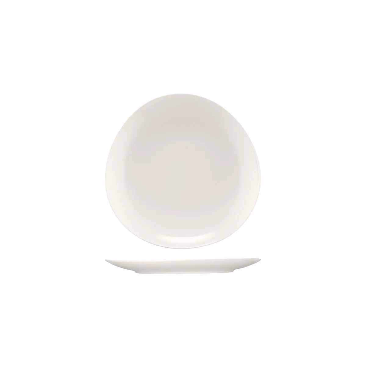 BAUSCHER PURITY ASYMMETRIC COUPE PLATE 240mm (*BHS6691824*) = PACK OF 6 X EACHES