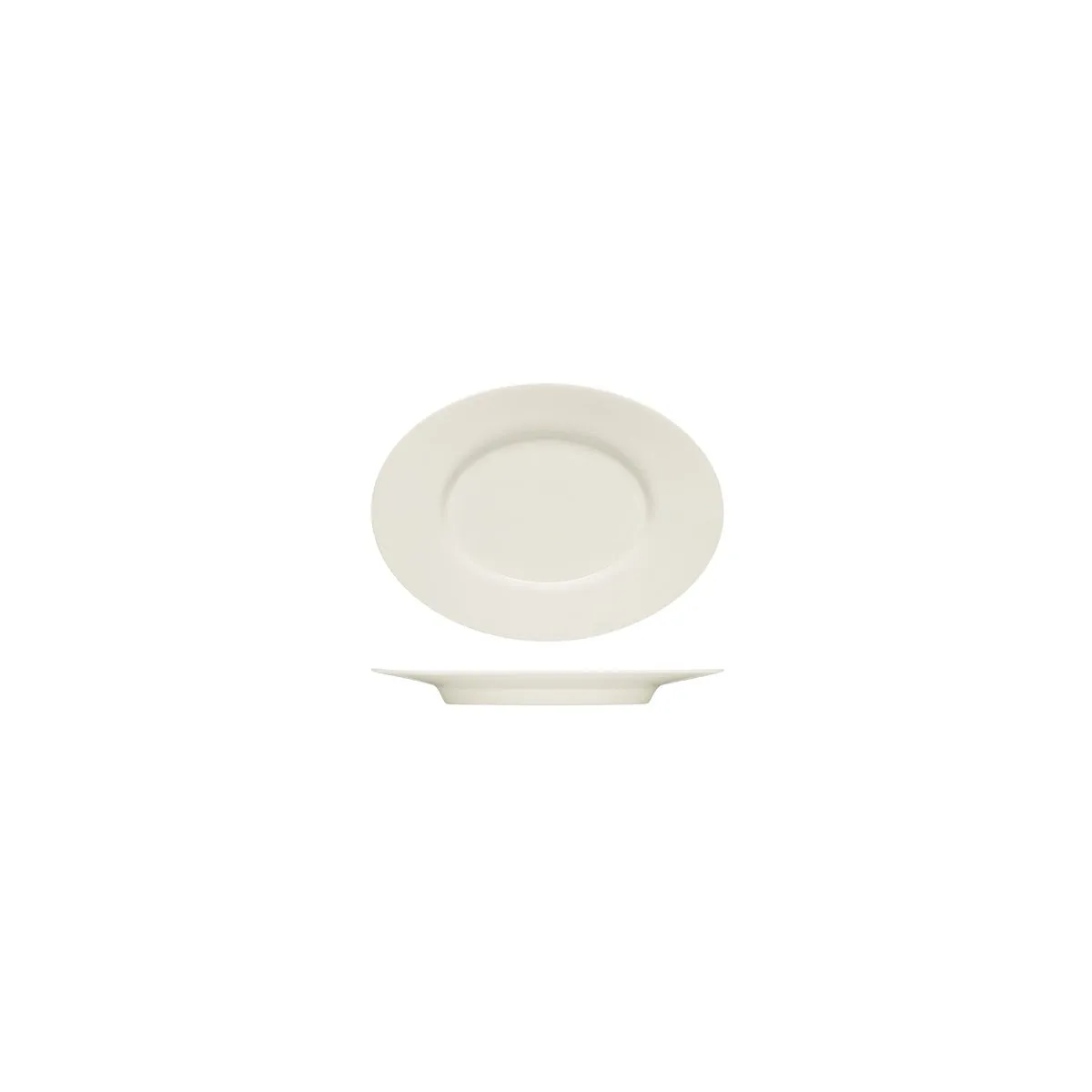 BAUSCHER PURITY OVAL PLATTER w/RIM 180x131mm (*BHS6692018*) = PACK OF 12 X EACHES