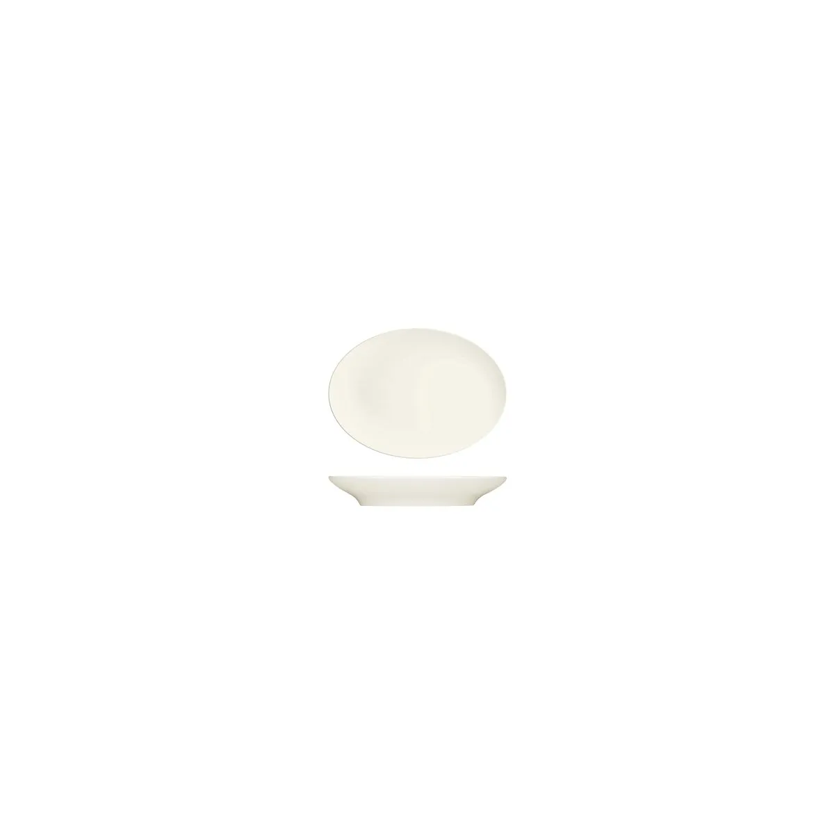 BAUSCHER PURITY OVAL COUPE PLATTER 120x88mm (*BHS6692212*) = PACK OF 12 X EACHES