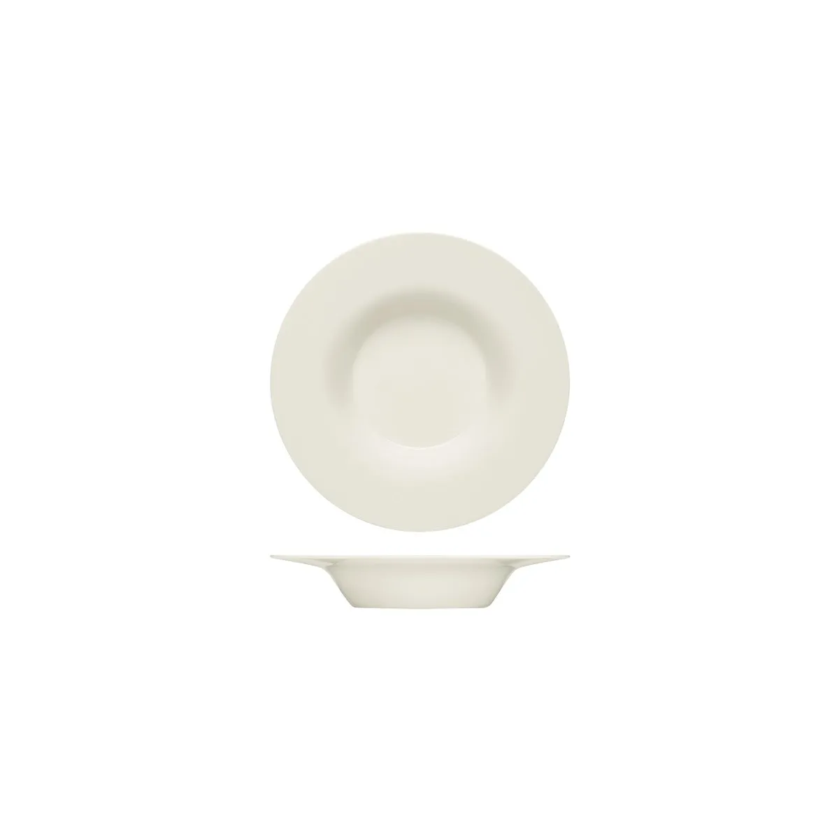 BAUSCHER PURITY DEEP PLATE w/RIM 200x37mm (*BHS6690120*) = PACK OF 12 X EACHES
