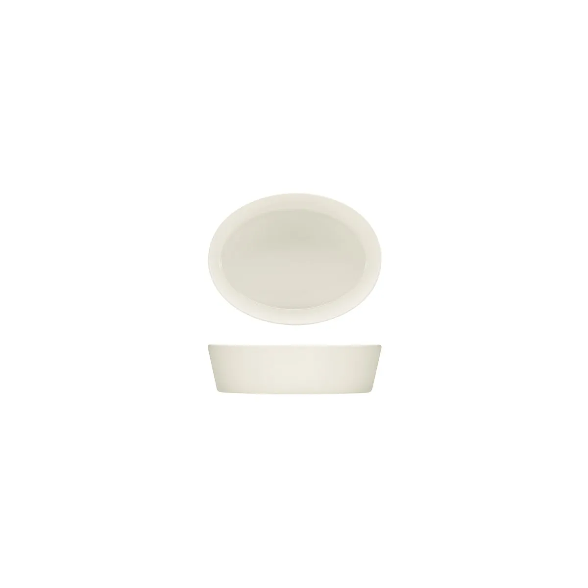 BAUSCHER PURITY OVAL DISH 160x120mm 500ml (*BHS6696216*) = PACK OF 6 X EACHES
