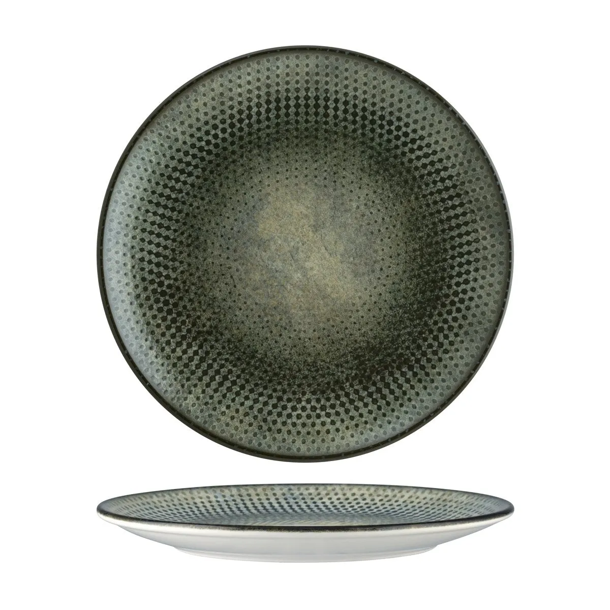 BONNA LENTA OLIVE ROUND COUPE PLATE 270mm (LNTOLGRM27DZ) (*120057*) = PACK OF 12 X EACHES
