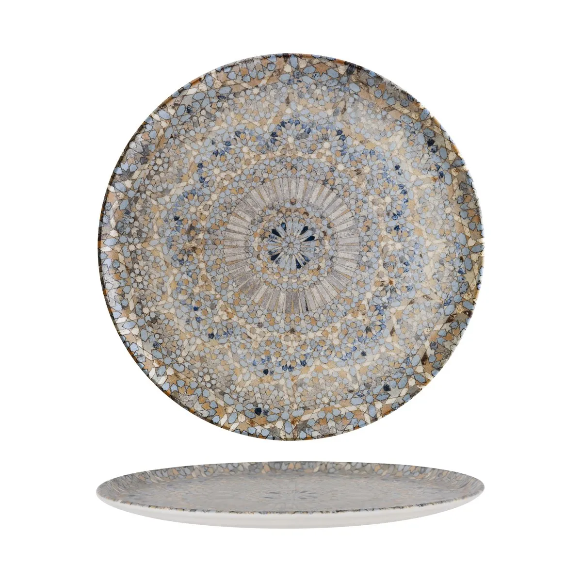 LUCA MOSAIC ROUND FLAT PLATTER 320x25mm (S-MT-LUCMZGRM32PZ (*130150*) = PACK OF 6 X EACHES