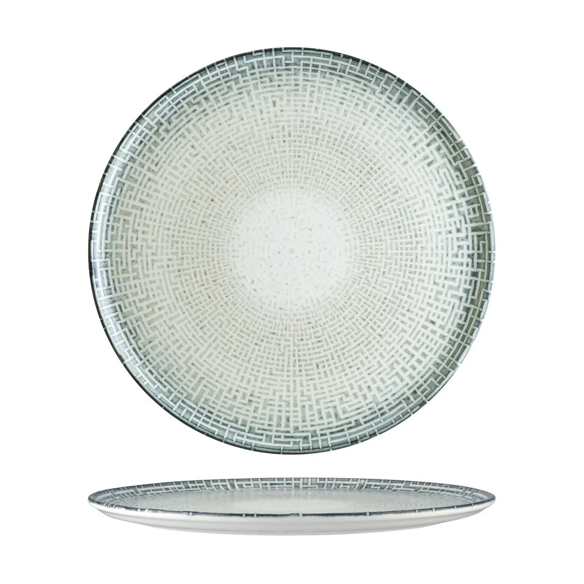 BONNA MAZE ROUND FLAT PLATTER 320x25mm (MZEGRM32PZ) (*120220*) = PACK OF 6 X EACHES