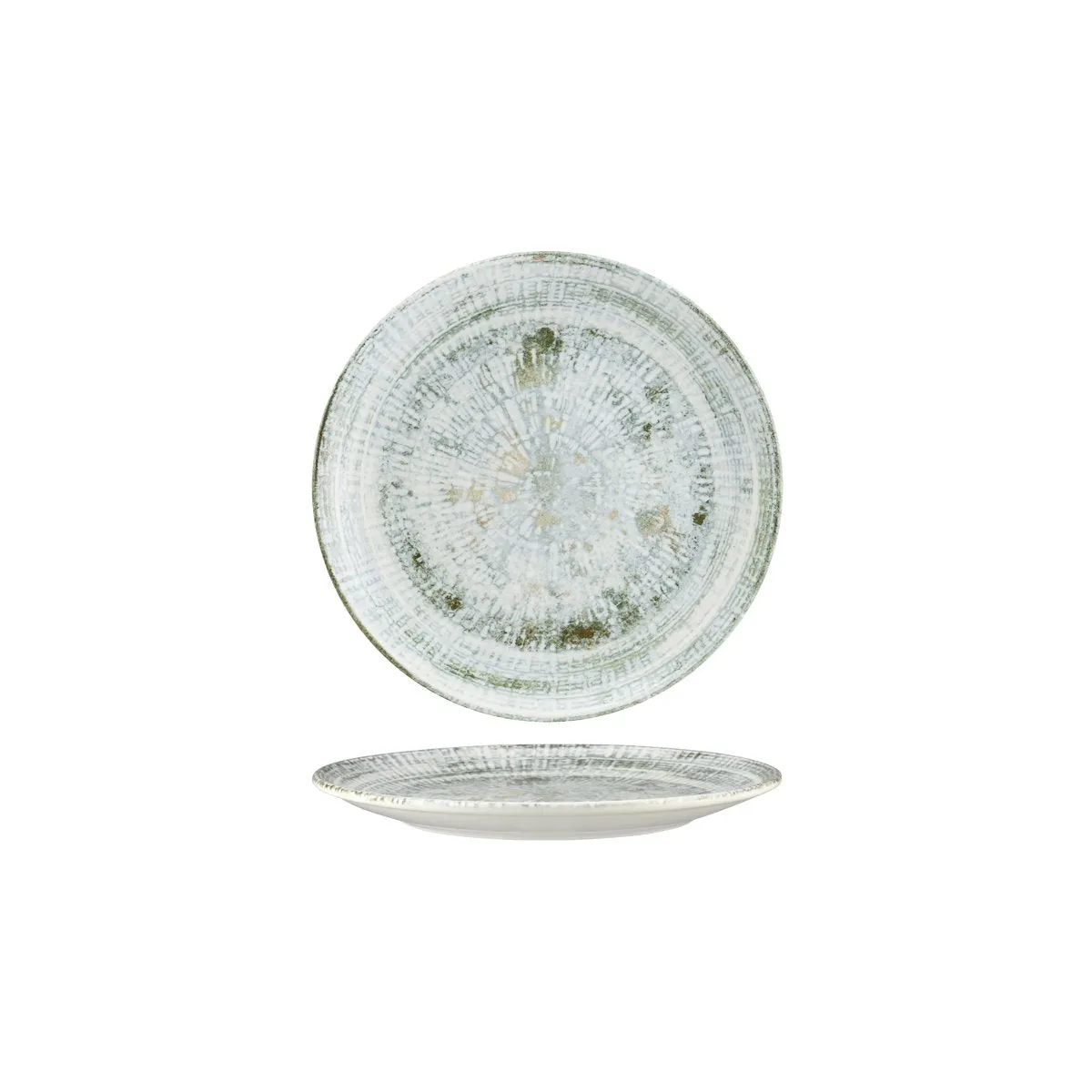 BONNA ODETTE OLIVE ROUND COUPE PLATE 210x20mm (ODTOLGRM21DZ) (*120175*) = PACK OF 12 X EACHES