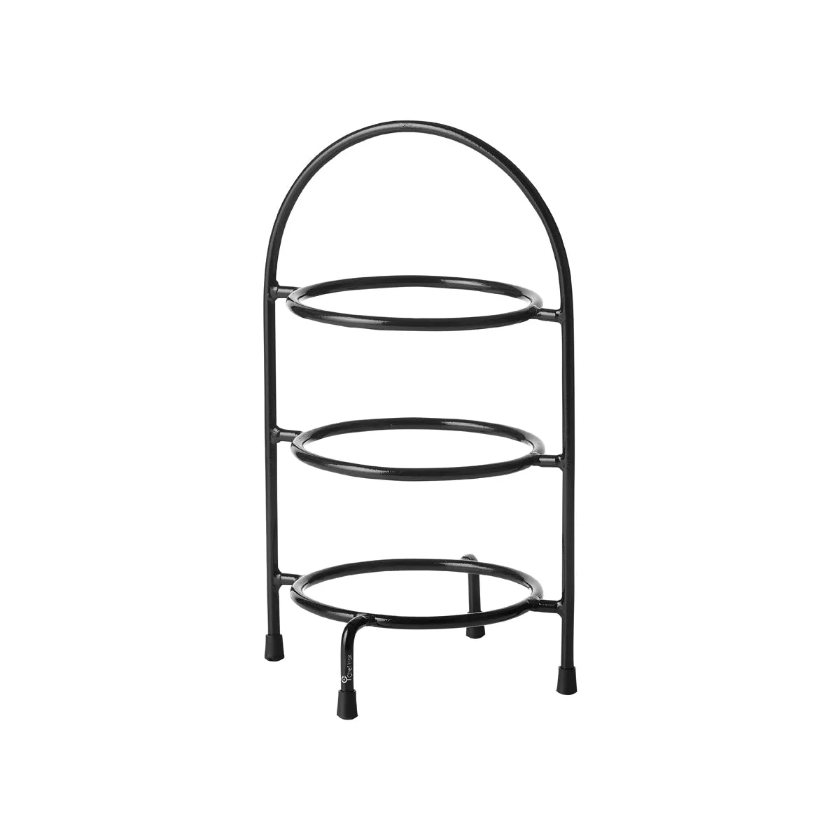 CHEF INOX 3-TIER ROUND DISPLAY STAND155x185x350mm BLACK (*07703*) =  1 X EACH