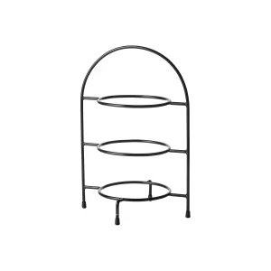 CHEF INOX 3-TIER ROUND DISPLAY STAND 195x285x440mm BLACK (*07705*) = 1 X EACH