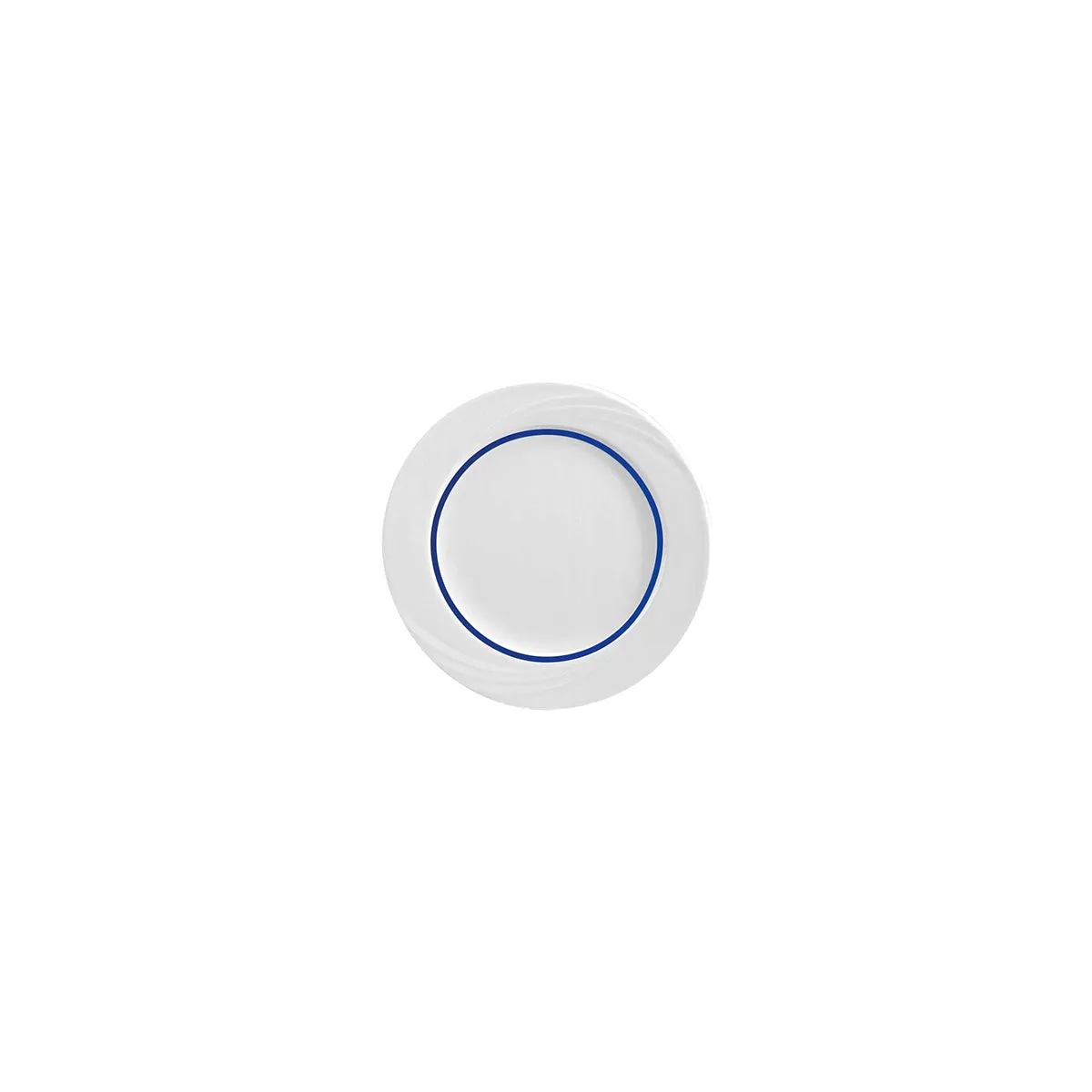 SCHONWALD DONNA PLATE FLAT w/RIM 160mm DARK BLUE LINE (*SH9180016/62970*) = PACK OF 12 X EACHES