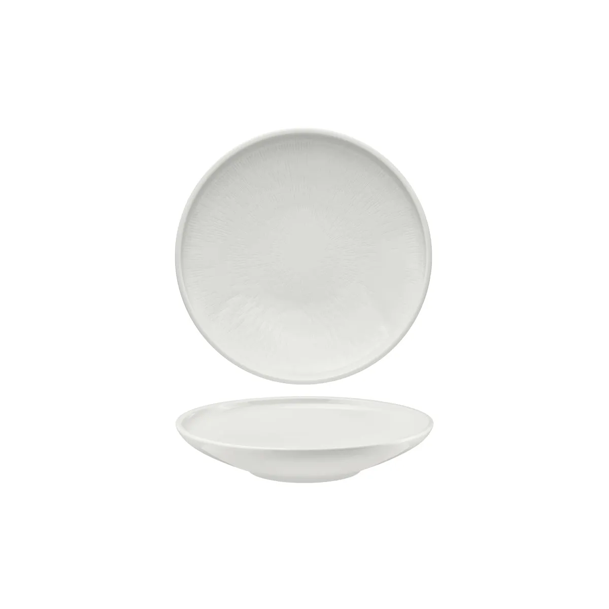 SCHONWALD SHIRO ROUND PLATE DEEP COUPE 210x44mm RELIEF (*SH9251371*) = PACK OF 6 X EACHES