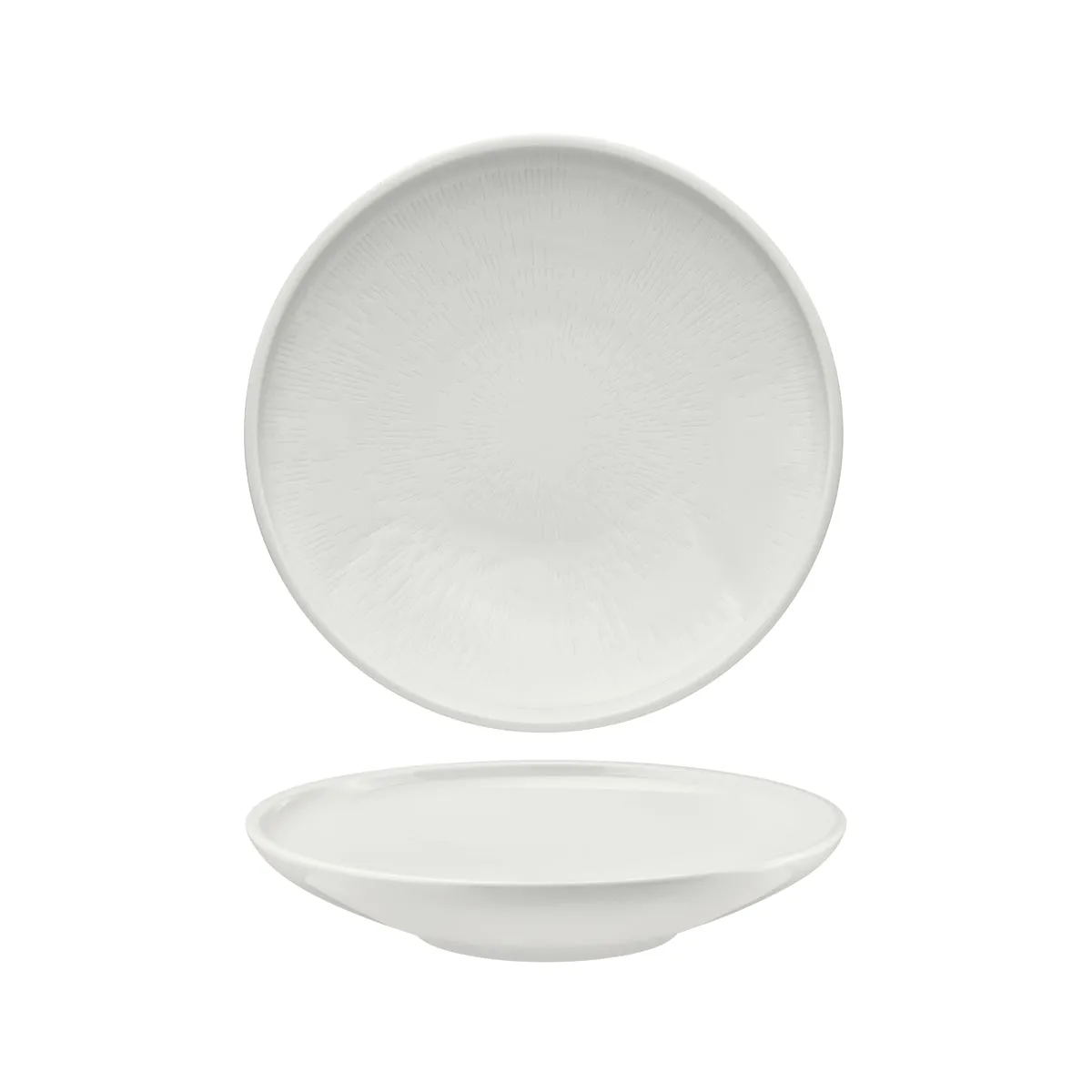 SCHONWALD SHIRO ROUND PLATE DEEP COUPE 260x51mm RELIEF (*SH9251376*) = PACK OF 6 X EACHES