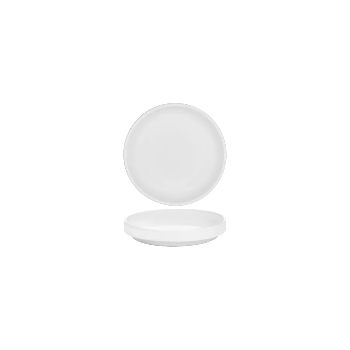 SERAX PASSE PARTOUT LOW ROUND PLATE 140x25mm MATT WHITE (*SERAXB6219101*) = PACK OF 8 X EACHES