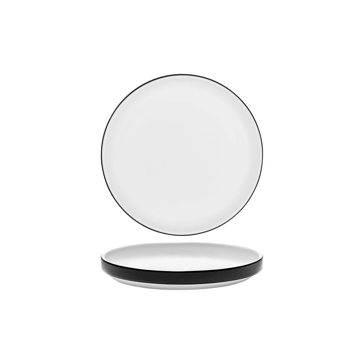 SERAX PASSE PARTOUT LOW ROUND PLATE 180x25mm BLACK GLAZED (*SERAXB6219102GZ*) = PACK OF 8 X EACHES
