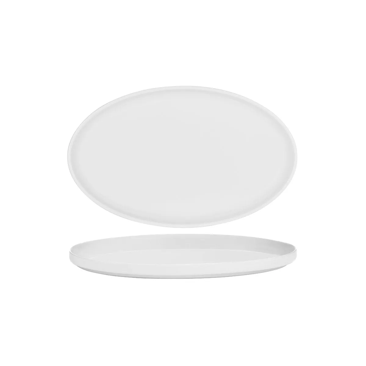 SERAX PASSE PARTOUT OVAL PLATE 290x180x25mm MATT WHITE (*SERAXB6219121*) = PACK OF 8 X EACHES