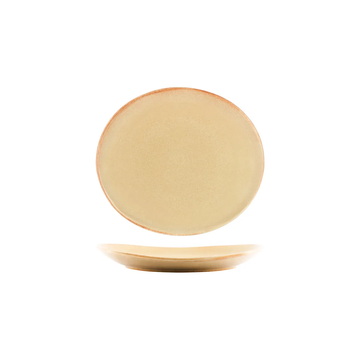 TABLEKRAFT ARTISTICA OVAL COUPE PLATE 210x190x30mm FLAME (*98330*) = PACK OF 4 X EACHES