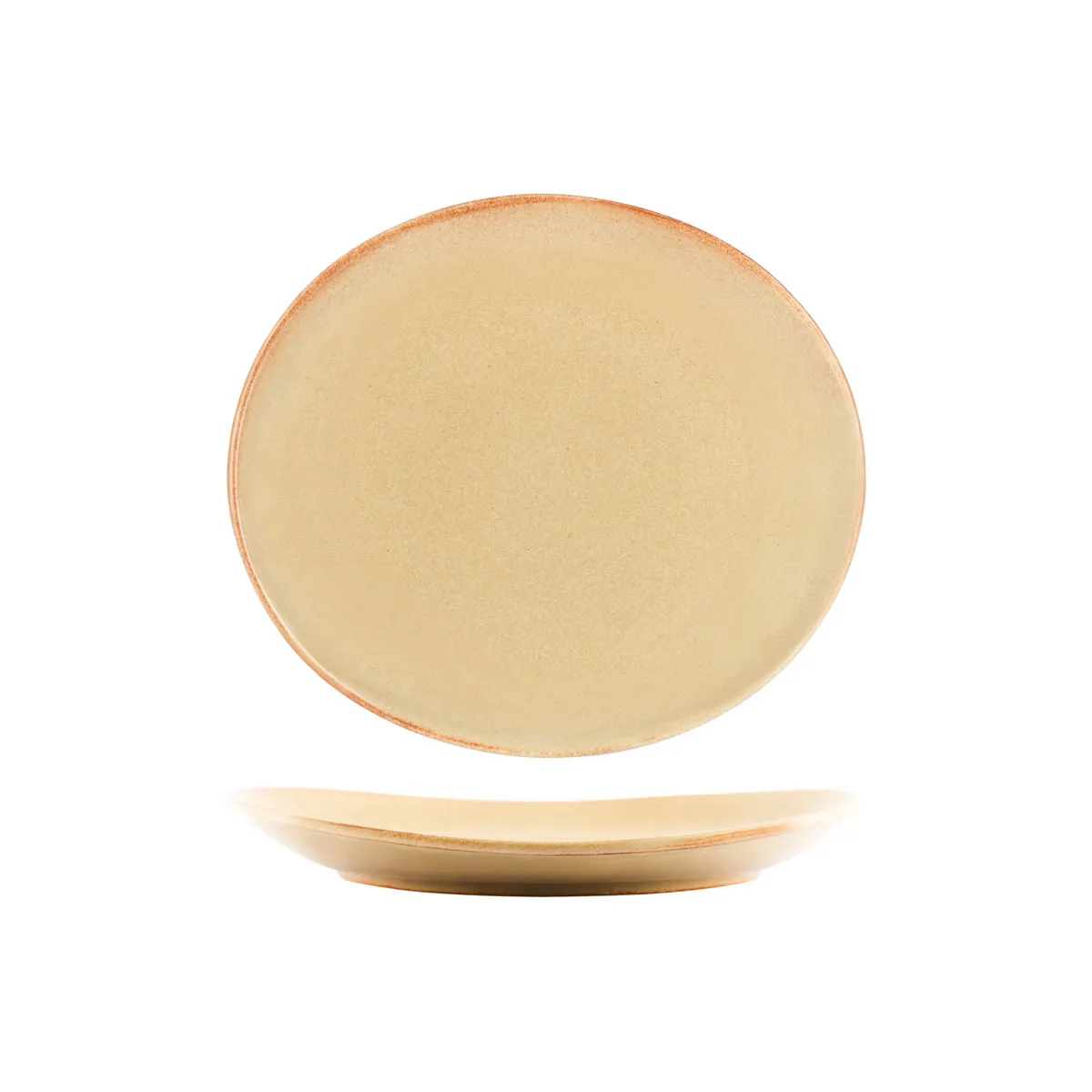 TABLEKRAFT ARTISTICA OVAL COUPE PLATE 250x220x33mm FLAME (*98332*) = PACK OF 4 X EACHES