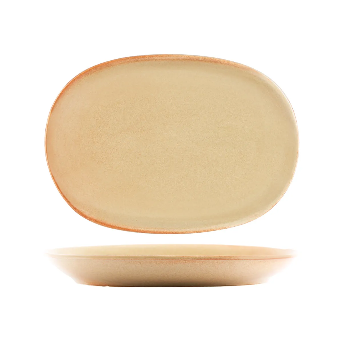 TABLEKRAFT ARTISTICA OVAL COUPE PLATTER 305x210mm FLAME (*98370*) = 1 X EACH