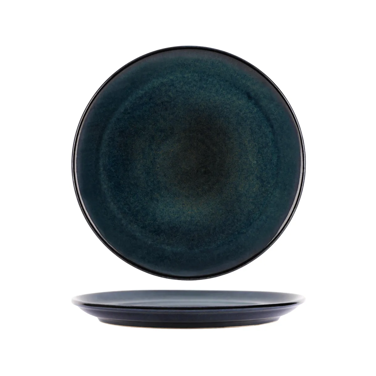 TABLEKRAFT ARTISTICA ROUND PLATE R/EDGE 270mm MIDNIGHT BLUE (*98730*) = PACK OF 4 X EACHES