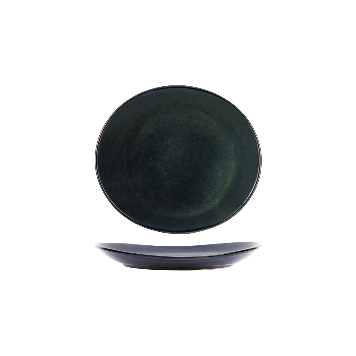 TABLEKRAFT ARTISTICA OVAL PLATE 210x190x30mm MIDNIGHT BLUE (*98720*) = PACK OF 4 X EACHES