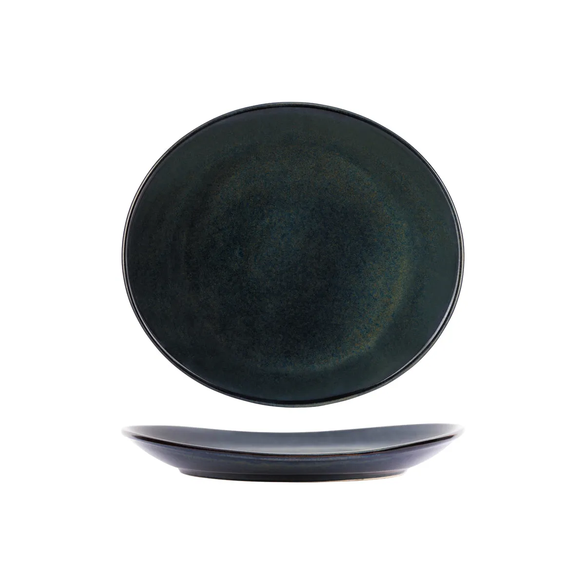 TABLEKRAFT ARTISTICA OVAL PLATE 250x220x33mm MIDNIGHT BLUE (*98723*) = PACK OF 4 X EACHES