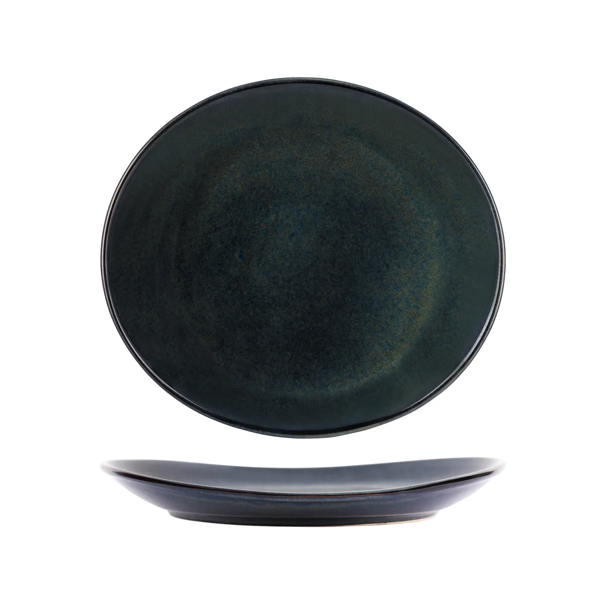 TABLEKRAFT ARTISTICA OVAL PLATE 295x250x35mm MIDNIGHT BLUE (*98721*) = PACK OF 4 X EACHES