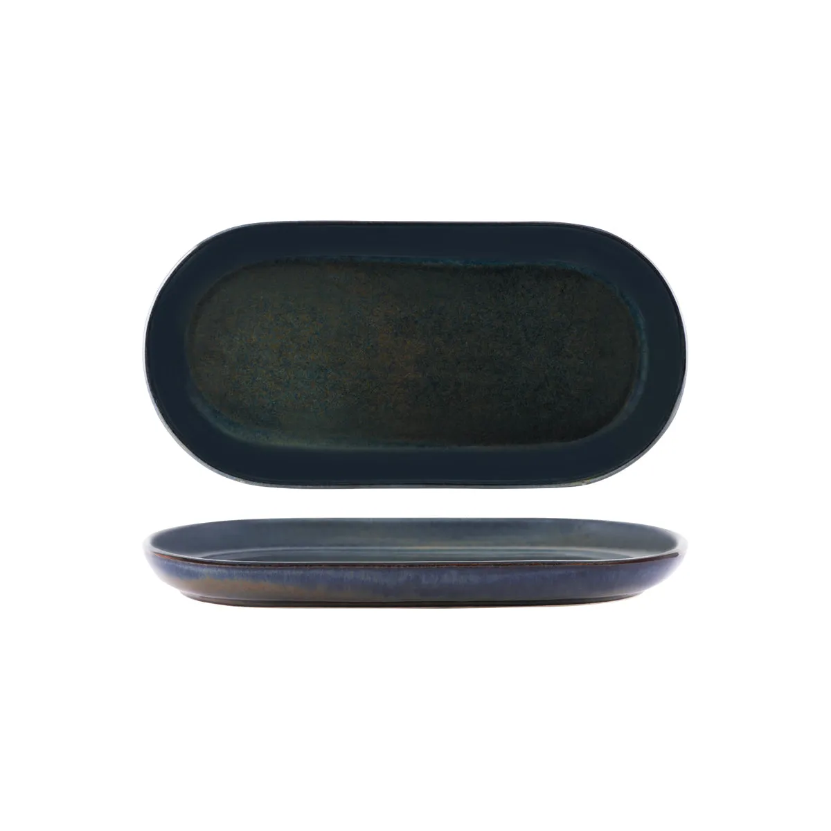TABLEKRAFT ARTISTICA OVL COUPE PLATE 300x140mm MIDNIGHT BLUE (*98755*) = PACK OF 4 X EACHES