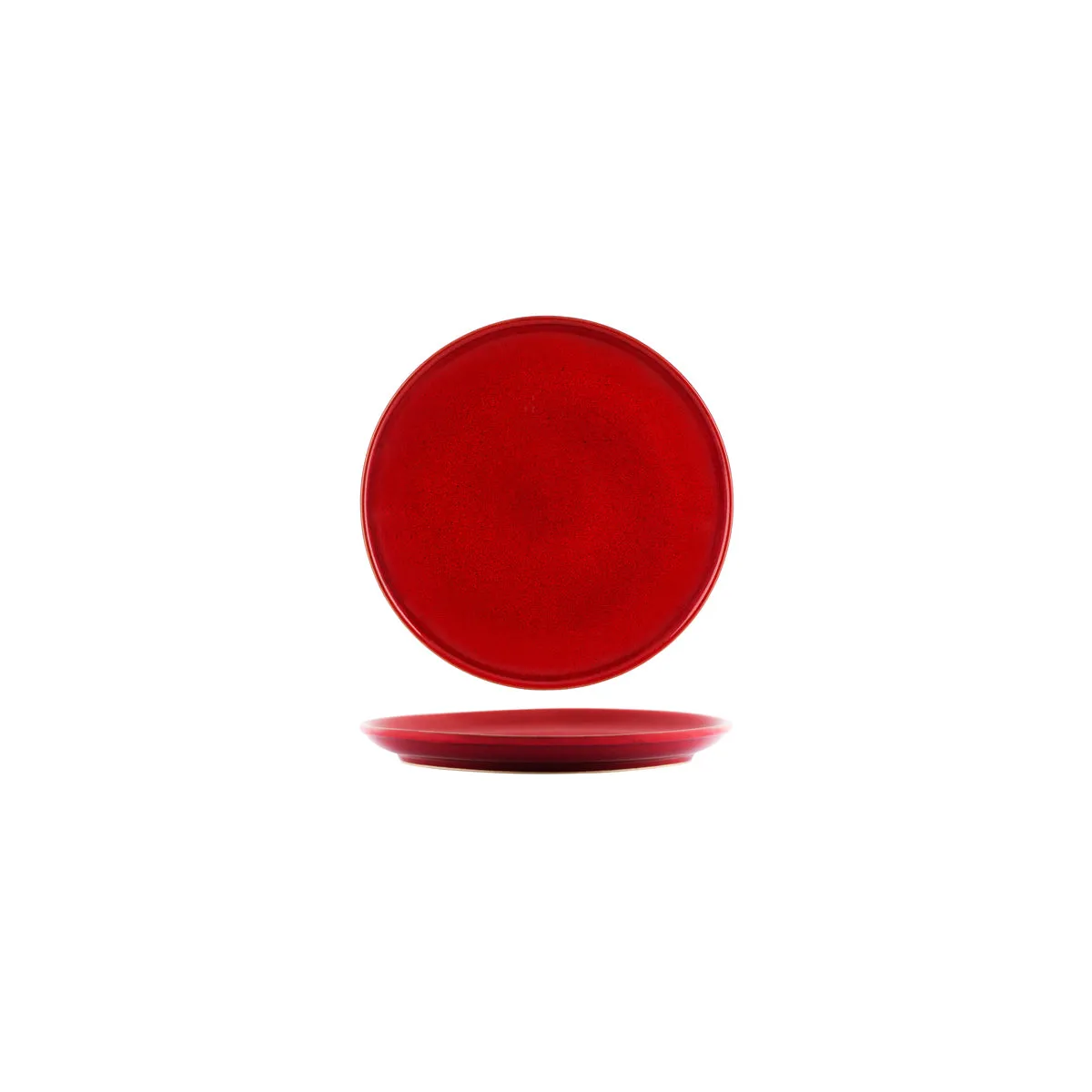 TABLEKRAFT ARTISTICA ROUND PLATE RLD/EDGE 190mm REACTIVE RED (*98225*) = PACK OF 4 X EACHES