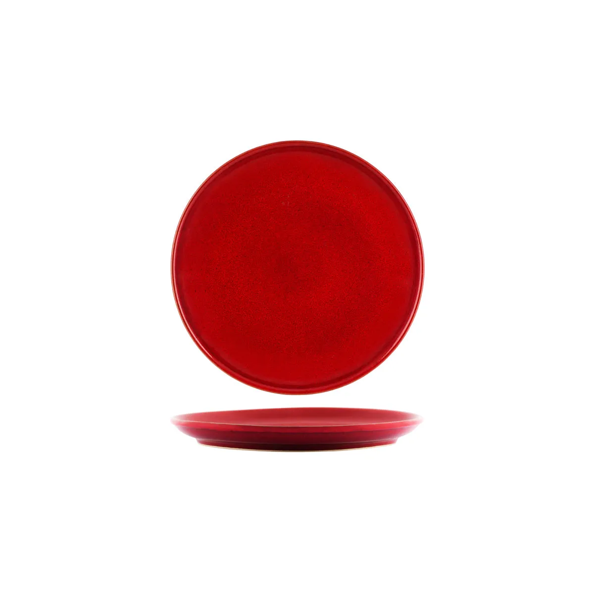 TABLEKRAFT ARTISTICA ROUND PLATE RLD/EDGE 240mm REACTIVE RED (*98227*) = PACK OF 4 X EACHES