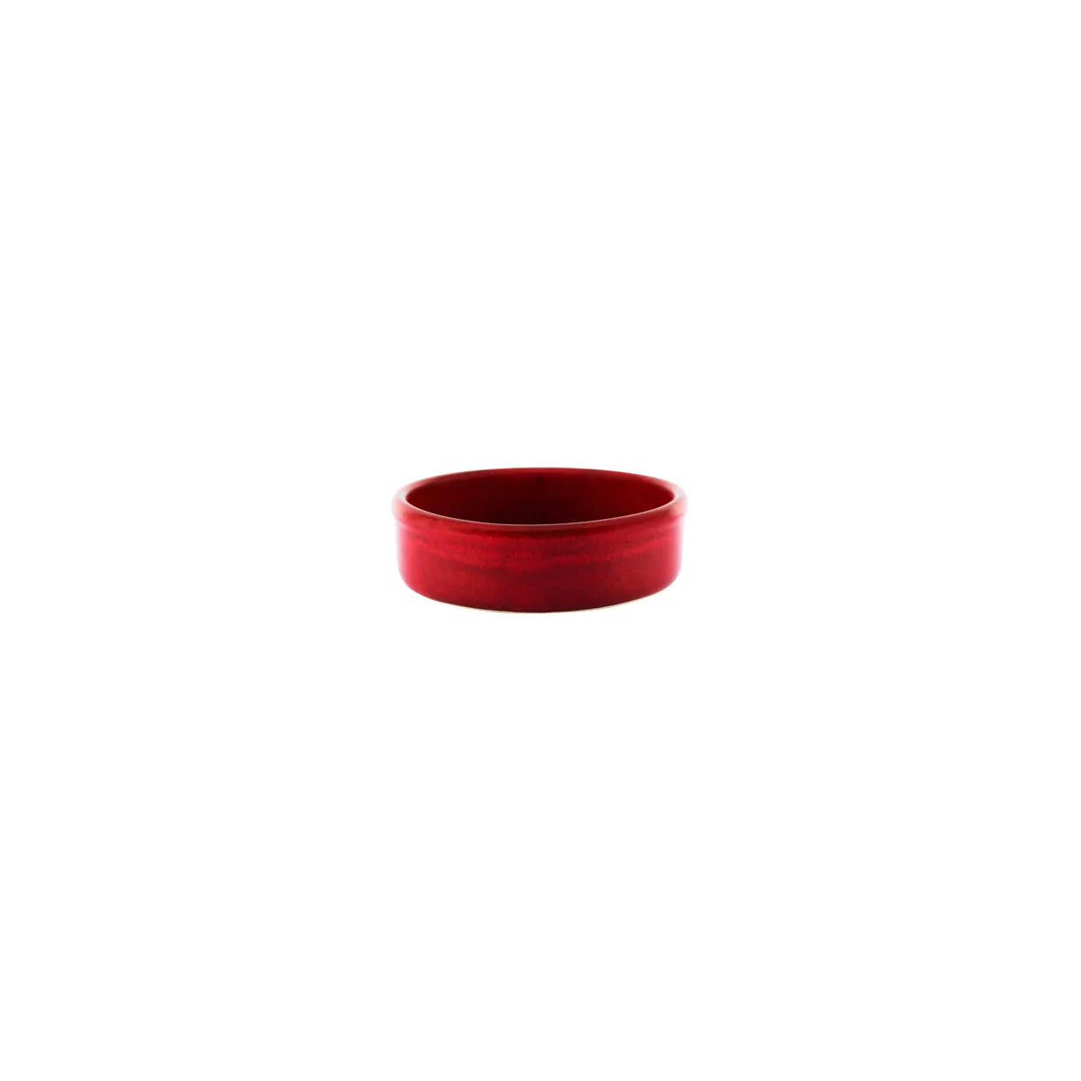 TABLEKRAFT ARTISTICA ROUND TAPAS DISH 110x30mm REACTIVE RED (*98210*) = PACK OF 4 X EACHES