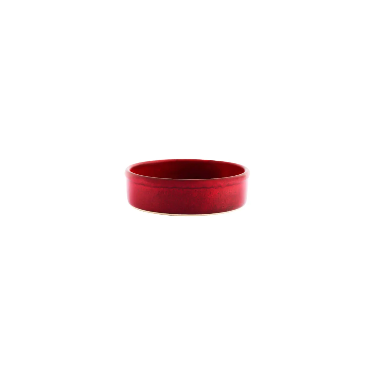 TABLEKRAFT ARTISTICA ROUND TAPAS DISH 120x30mm REACTIVE RED (*98212*) = PACK OF 4 X EACHES
