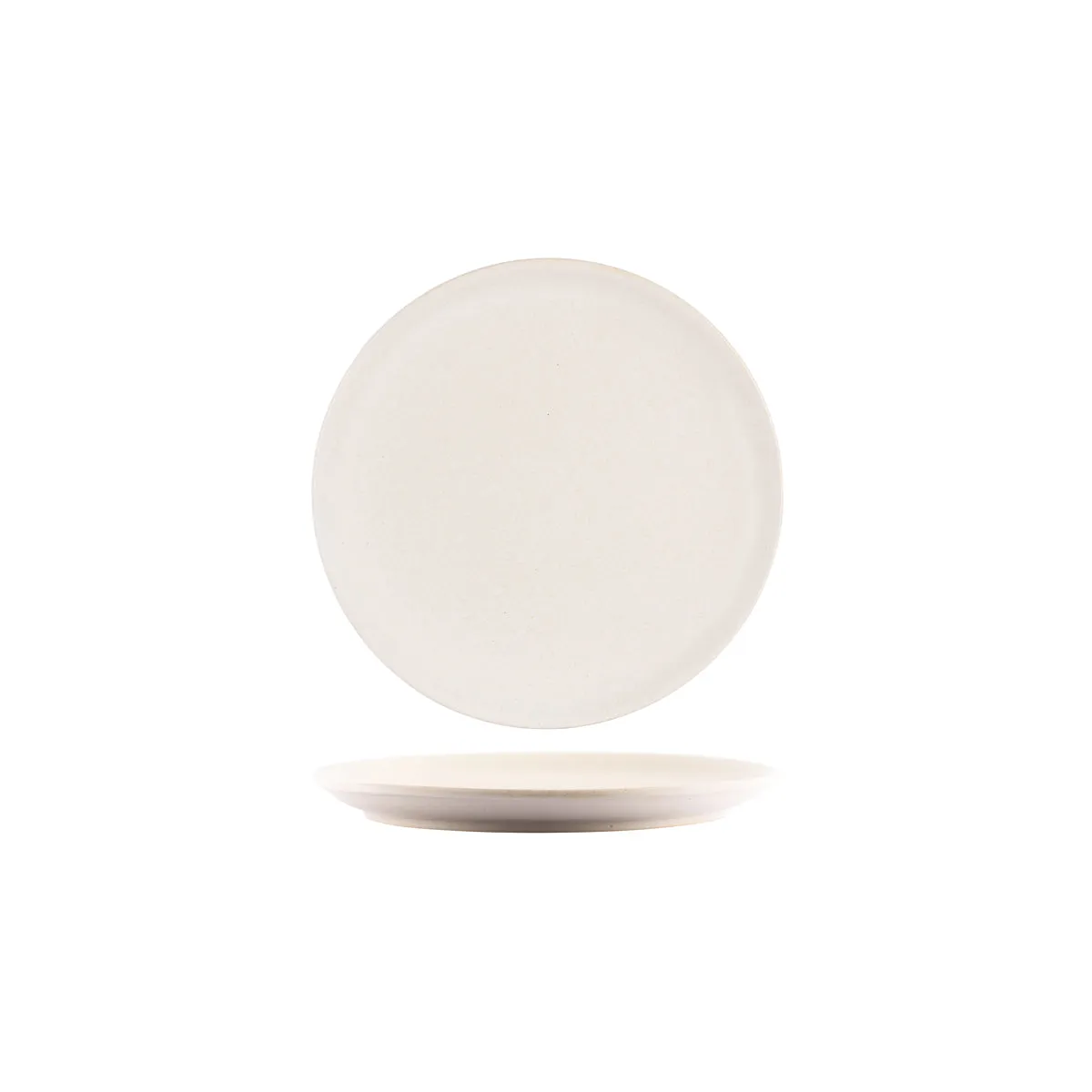 TABLEKRAFT ARTISTICA ROUND PLATE ROLLED EDGE 240x27mm SAND (*98487*) = PACK OF 4 X EACHES