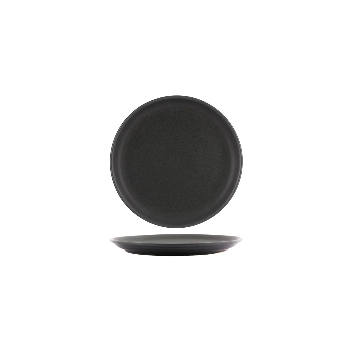 TABLEKRAFT ARTISTICA ROUND PLATE ROLLD EDGE 220x25mm SLATE (*98129*) = PACK OF 4 X EACHES